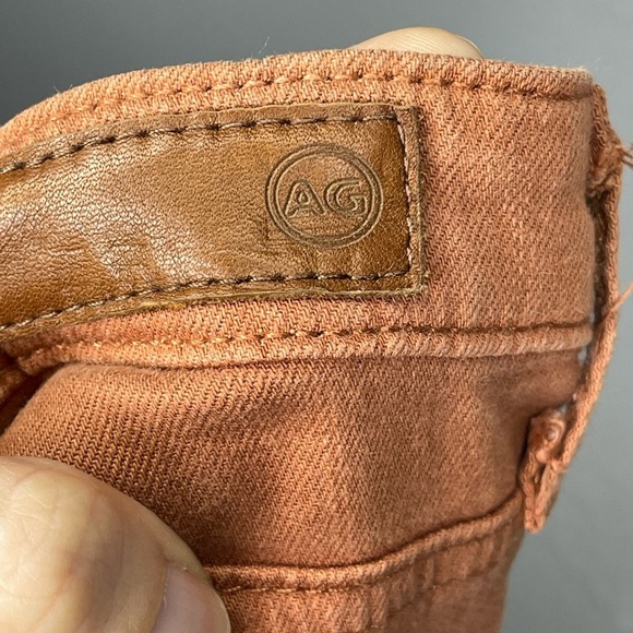 AG Adriano Goldschmied Stevie Ankle Jeans Burnt Orange Size 27 Slim Fit - Picture 11 of 14